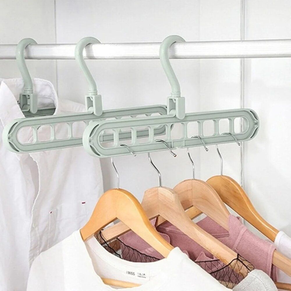 Bundle of 2 Gray and Black Multi Hanger Space Saver